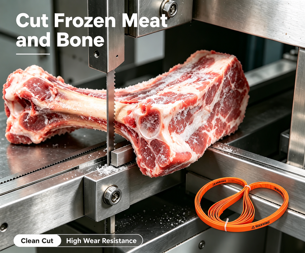 Bone-cutting saw blades, frozen meat and bone saw blades